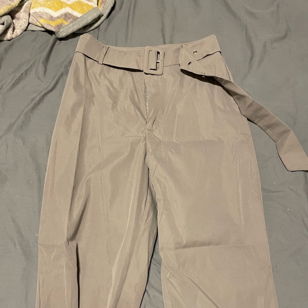 SHEIN gray pants with belt